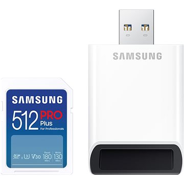 

Samsung SDXC 512GB PRO PLUS + USB adaptér (2023)