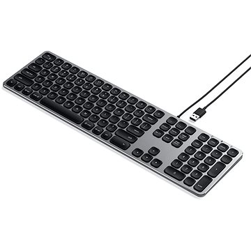 Satechi Aluminum Wired Keyboard for Mac - Space Gray - US - Klávesnice