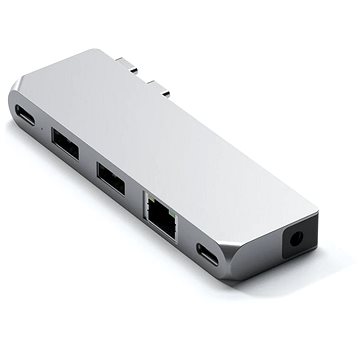 

Satechi Aluminium Pro Hub Mini (2xUSB-C, 2x USB-A, Ethernet, jack port) - Silver