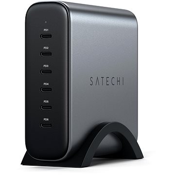 

Satechi 200W USB-C 6-PORT Gan Charger Grey