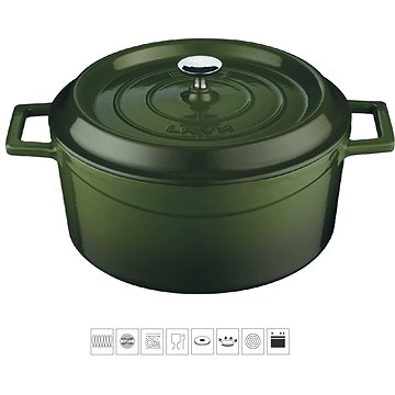 

LAVA METAL Litinový hrnec kulatý 24cm - zelený