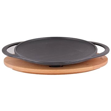 

LAVA METAL Litinová pánev "wok" 28 cm s dřevěným podstavcem