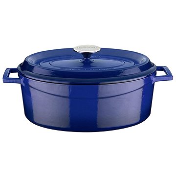 

LAVA Metal Hrnec litinový oválný, modrý, obsah 7 l, průměr 31 cm