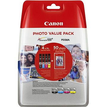 

Canon XL CLI-551 C/M/Y/BK PHOTO VALUE Multi Pack