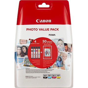 

Canon CLI-581 XL Multipack + fotopapír PP-201