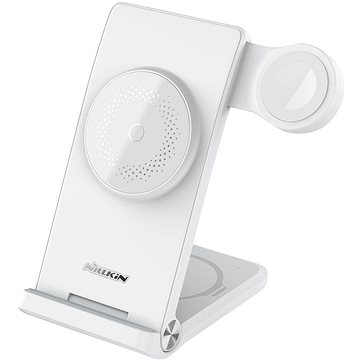 

Nillkin PowerTrio 3v1 Bezdrátová Nabíječka MagSafe pro Apple Watch White (MFI)