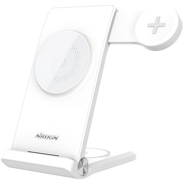 

Nillkin PowerTrio 3v1 Bezdrátová Nabíječka MagSafe pro Samsung Watch White