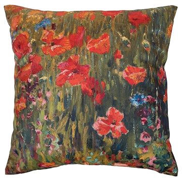 

Scanquilt dekorační povlak na polštář Art Velvet vlčí máky