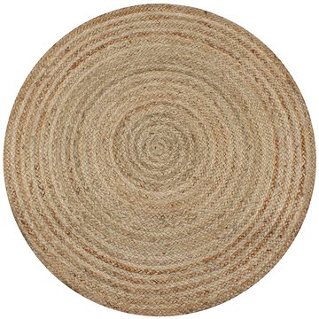 

Kusový koberec ze splétané juty 90 cm kulatý