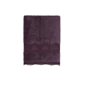 

Soft Cotton Ručník Stella s krajkou 50 × 100 cm, švestková