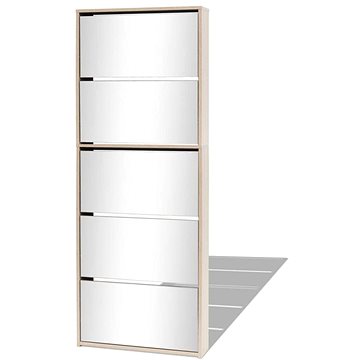 

Botník pětipatrový, zrcadlový, dub 63x17x169,5 cm 273937