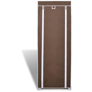 

Látkový botník s dvířky - 57×29×162 cm - hnědý