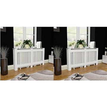 

Kryty na radiátor 2 ks bílé 152 cm MDF 276004