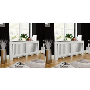 

Kryty na radiátor 2 ks bílé 172 cm MDF 276005