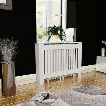 

Bílý kryt z MDF na radiátor, 112 cm