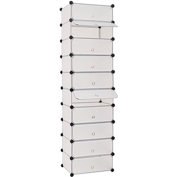 

Organizér na boty s 10 přihrádkami, bílý