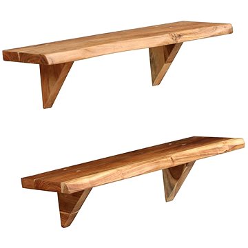 

Nástěnné police 2 ks 60 × 20 × 16 cm masivní akáciové dřevo