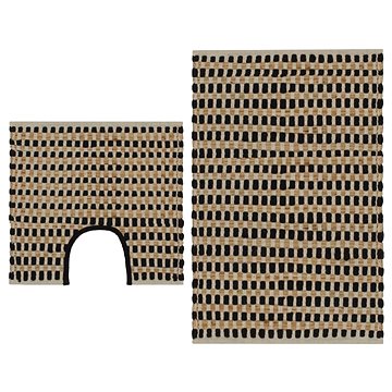 

Koupelnová předložka z juty 160 × 230 cm přírodní a černá