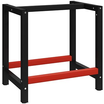 

Kovový rám pracovního stolu 80 × 57 × 79 cm černá a červená
