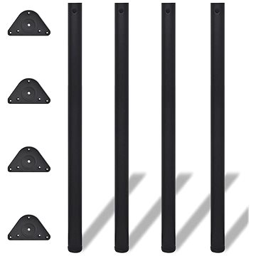 

4 výškově nastavitelné stolové nohy 1100 mm černé