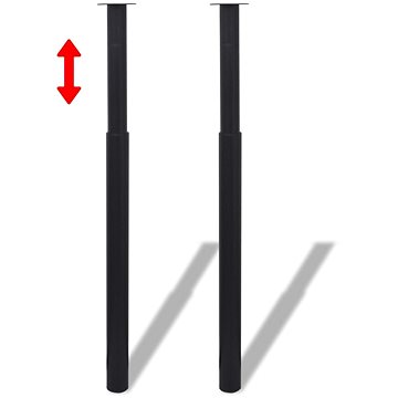 

2 teleskopické stolové nohy černé 710 mm - 1100 mm
