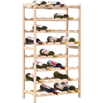 Stojan na víno z cedrového dřeva 57,5 × 28 × 102 cm - Stojan na víno
