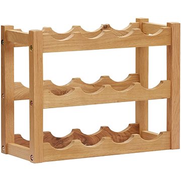 

Stojan na víno na 12 lahví 47 × 21 × 36 cm masivní dubové dřevo