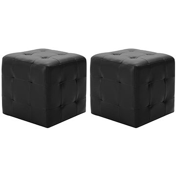 

Taburety 2 ks černé 30 × 30 × 30 umělá kůže