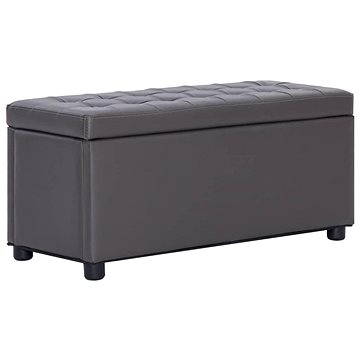 

Taburet s úložným prostorem 87,5 cm šedý umělá kůže
