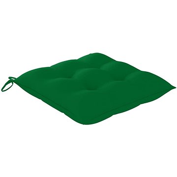 Podušky na židle 2 ks zelené 40 x 40 x 7 cm textil - Polstr