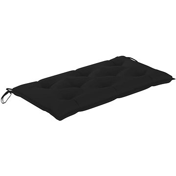 Poduška na zahradní lavici černá 100 x 50 x 7 cm textil - Polstr