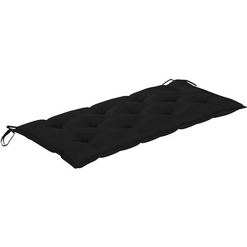 Poduška na zahradní lavici černá 120 x 50 x 7 cm textil - Polstr