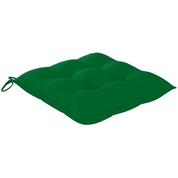 Podušky na židle 4 ks 40 x 40 x 7 cm zelené - Polstr