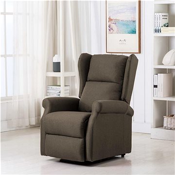 

Masážní zvedací křeslo taupe textil