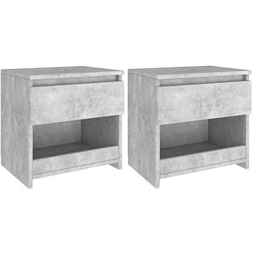 

Noční stolky 2 ks betonově šedé 40 × 30 × 39 cm dřevotříska