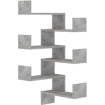 

Nástěnné rohové police 2ks betonově šedé 40×40×50cm dřevotříska