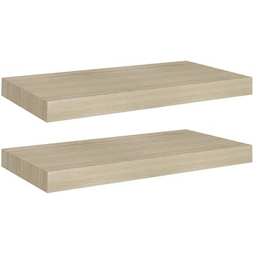 

Plovoucí nástěnné police 2 ks dubové 50 × 23 × 3,8 cm MDF