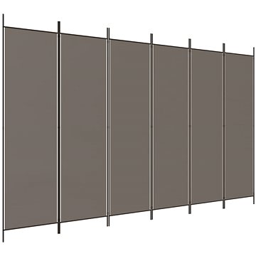 

6dílný paraván antracitový 300×220 cm textil