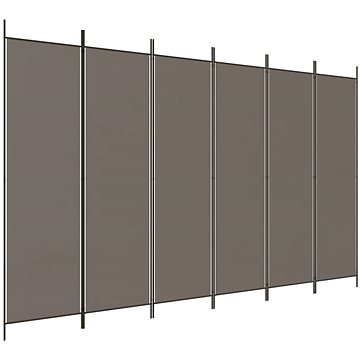

6dílný paraván antracitový 300×200 cm textil