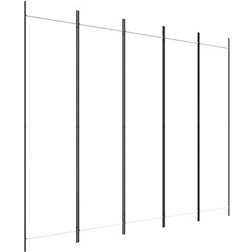 

5dílný paraván bílý 250×200 cm textil