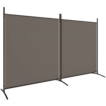 

2dílný paraván antracitový 348 × 180 cm textil