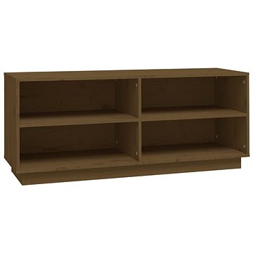 

Botník medově hnědý 110 x 34 x 45 cm masivní borové dřevo, 813543