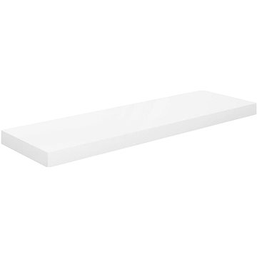 

Shumee plovoucí nástěnná bílá vysoký lesk 80×23,5×3,8 cm MDF, 323751