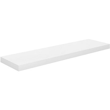 

Shumee plovoucí nástěnná bílá vysoký lesk 90×23,5×3,8 cm MDF, 323754