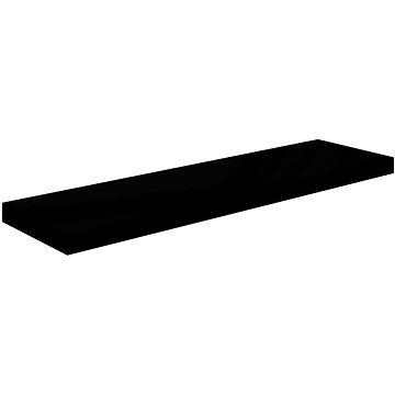 

Shumee plovoucí nástěnná černá vysoký lesk 90×23,5×3,8 cm MDF, 323775