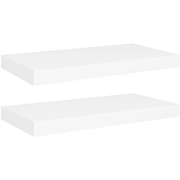 

Shumee plovoucí nástěnné 2 ks bílé 50×23×3,8 cm MDF, 323809