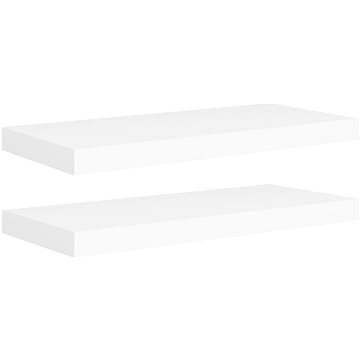 

Shumee plovoucí nástěnné 2 ks bílé 60×23,5×3,8 cm MDF, 323812