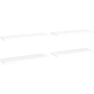 

Shumee plovoucí nástěnné 4 ks bílé 80×23,5×3,8 cm MDF, 323816