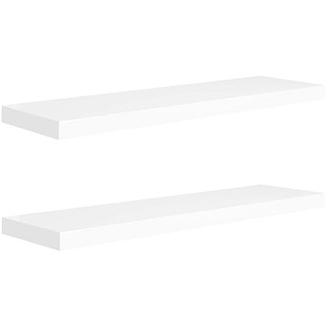 

Shumee plovoucí nástěnné 2 ks bílé 90×23,5×3,8 cm MDF, 323818