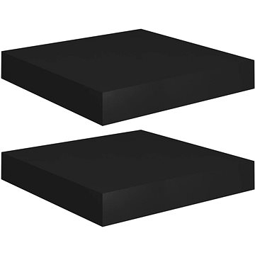 

Shumee plovoucí nástěnné 2 ks černé 23×23,5×3,8 cm MDF, 323824